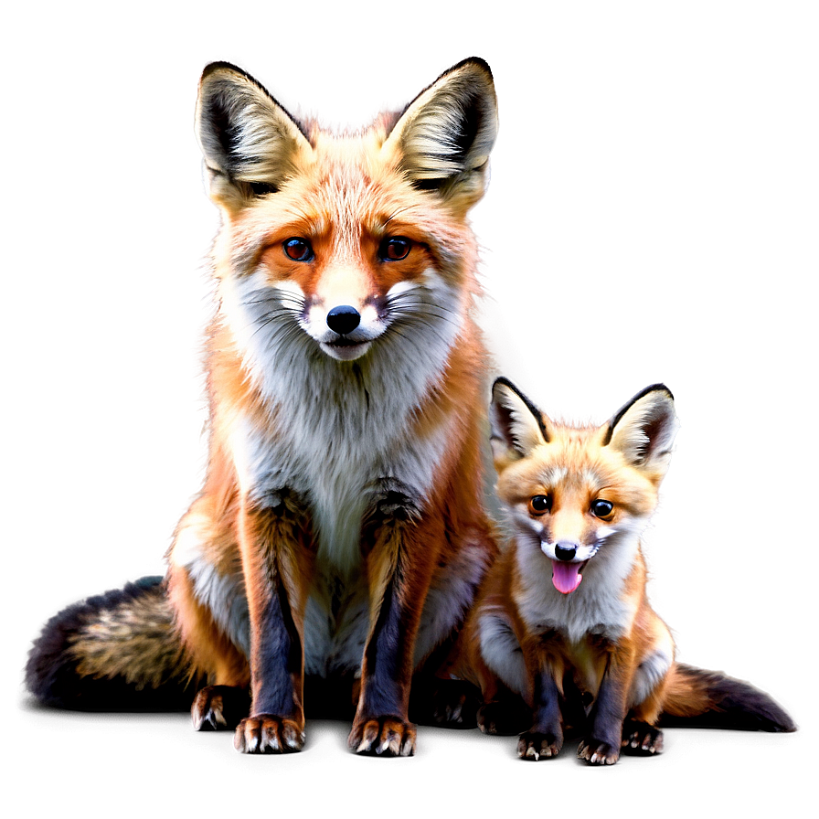 Red Fox Family Png Eit24 PNG