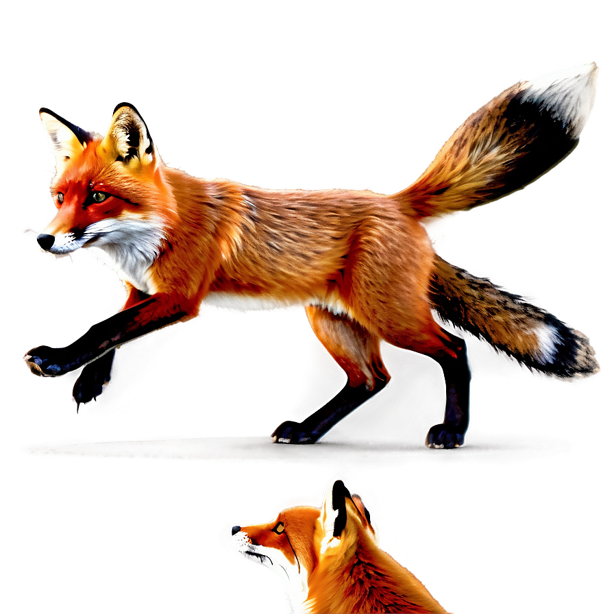 Red Fox In Action Png Qlc90 PNG