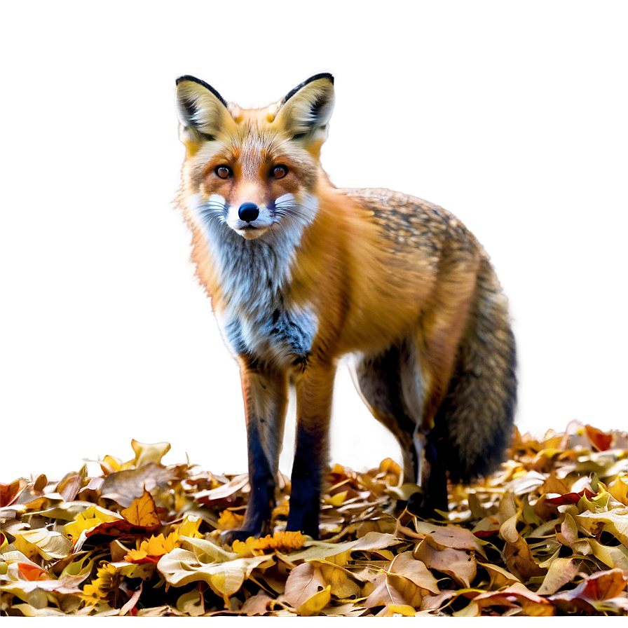 Red Fox In Autumn Png Gnh PNG