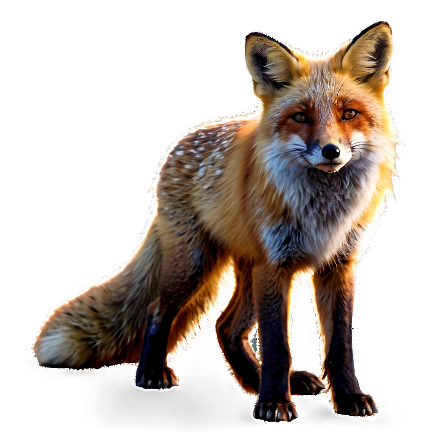 Red Fox In Golden Light Png 1 PNG