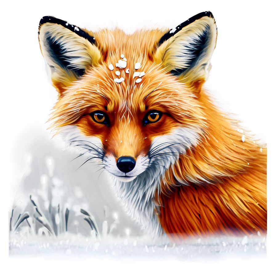 Red Fox In Snow Png 06242024 PNG