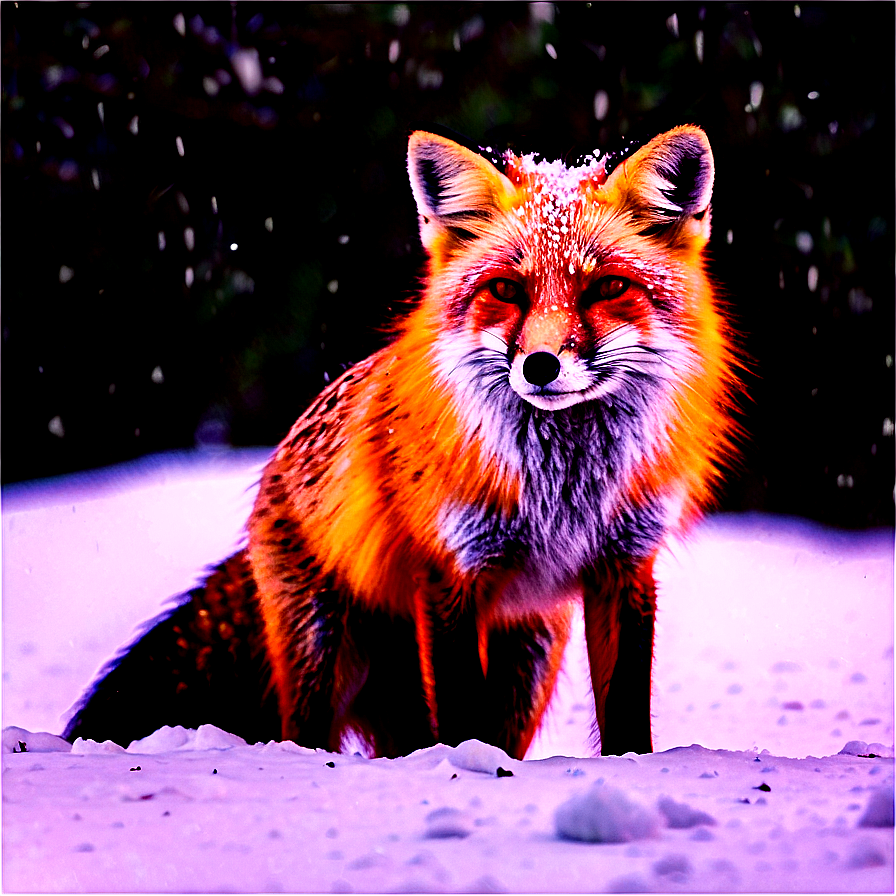 Red Fox In Snow Png 89 PNG