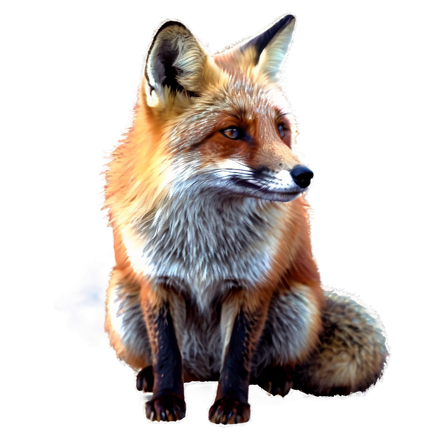 Red Fox In Winter Png 06242024 PNG