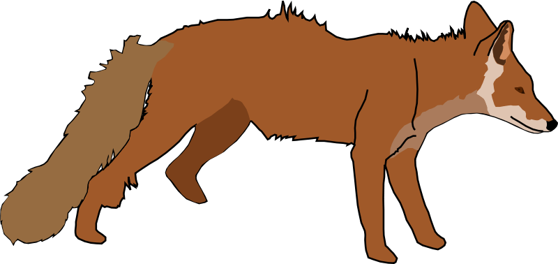 Red Fox Silhouette Graphic PNG