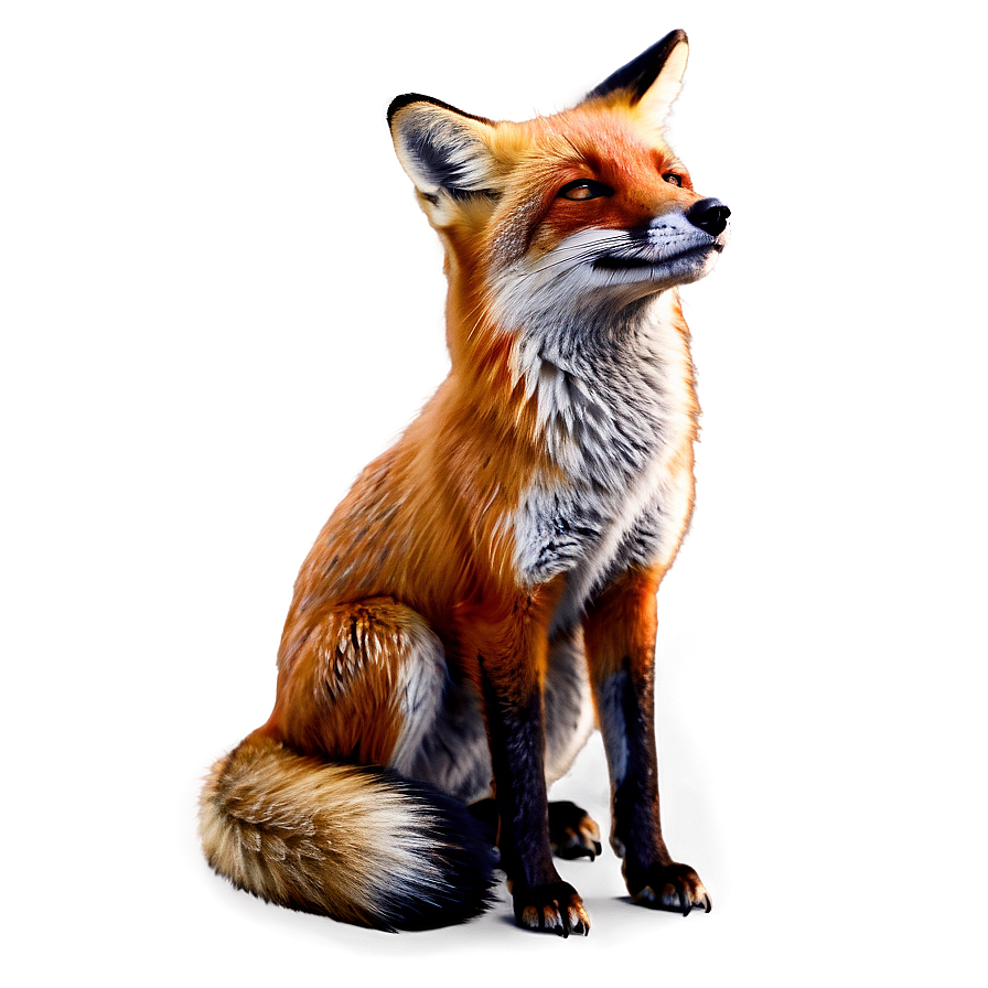 Red Fox With Flowers Png Hgs PNG