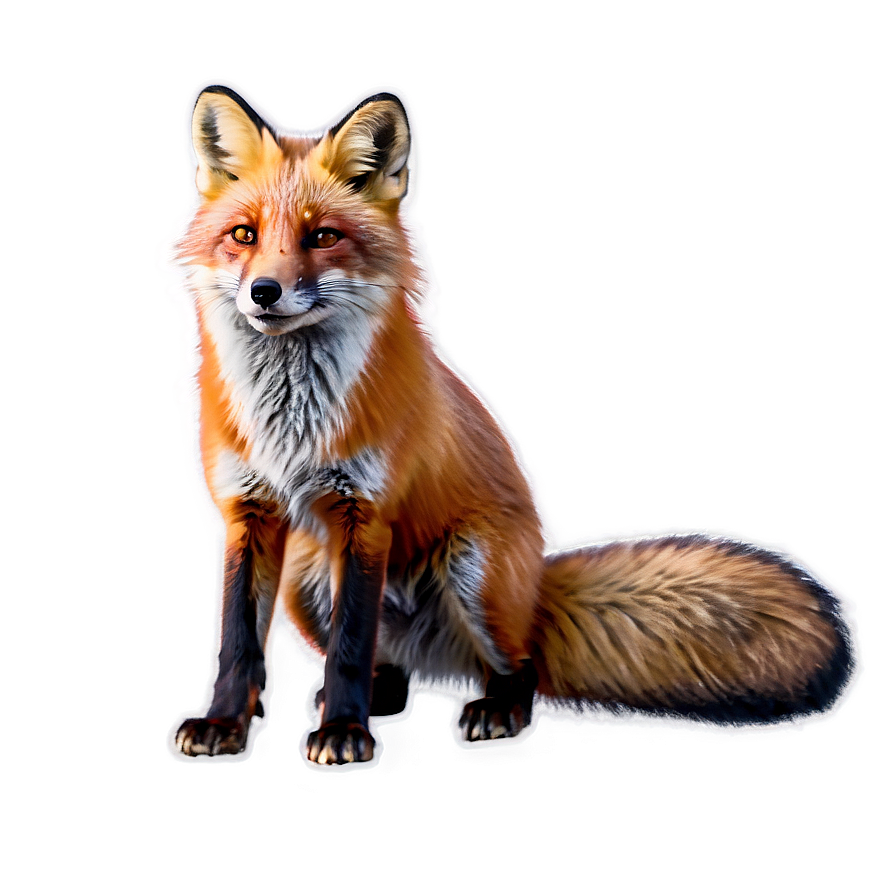 Red Fox With Tail Png 65 PNG