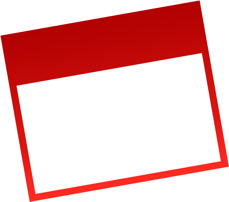 Red Frame Blank Calendar Template PNG