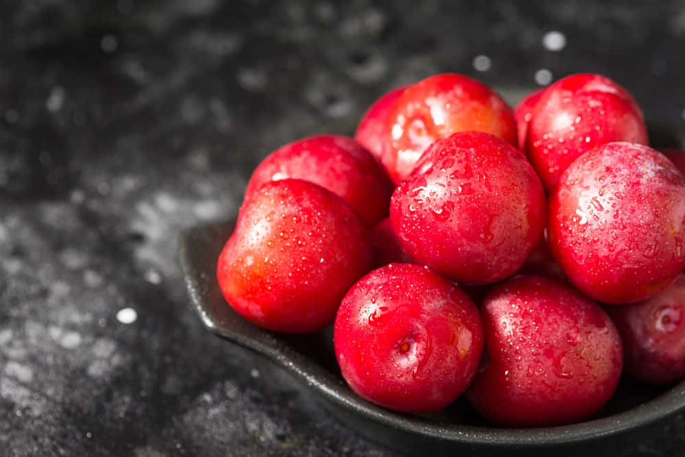 Fresh and Vibrant Red Fruits Wallpaper