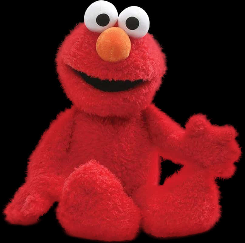 Red Furry Elmo Character PNG