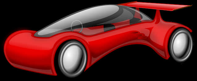 Red Futuristic Concept Car PNG