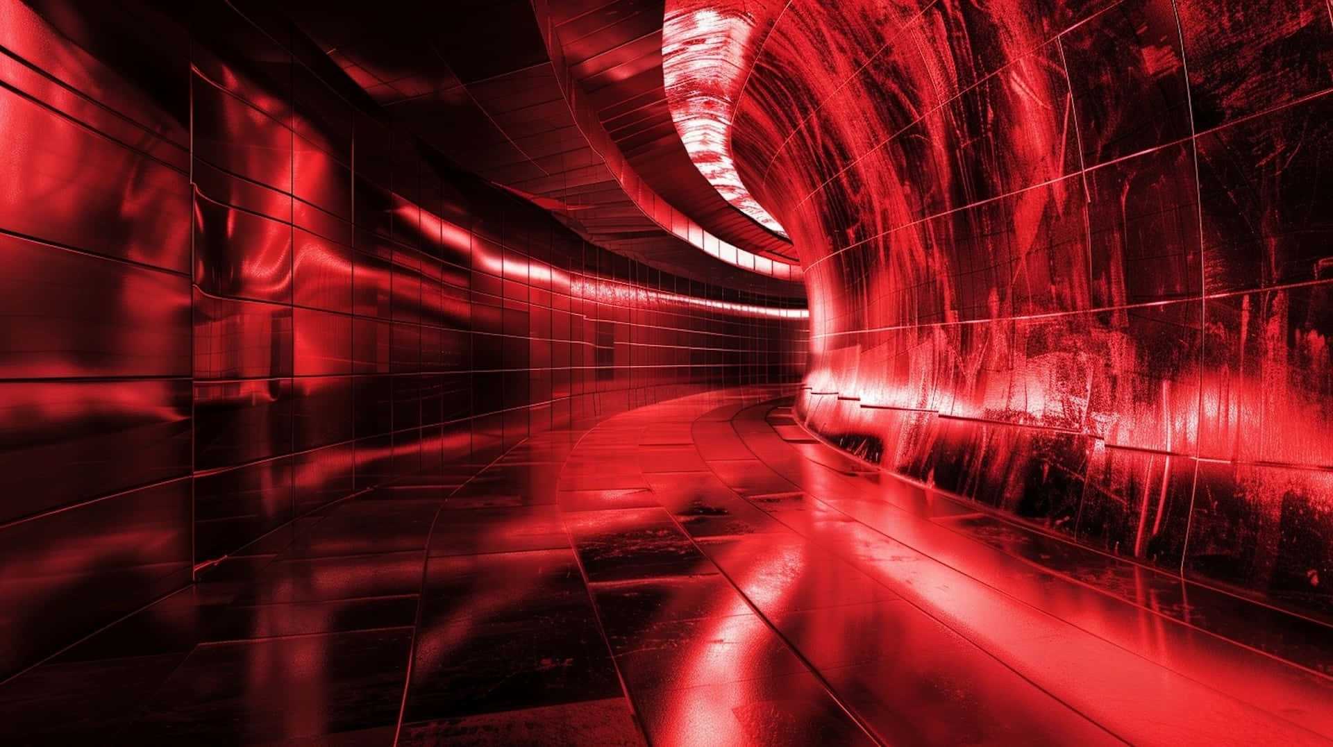 Lumières De Tunnel Futuriste Rouge Y2 K.jpg Fond d'écran