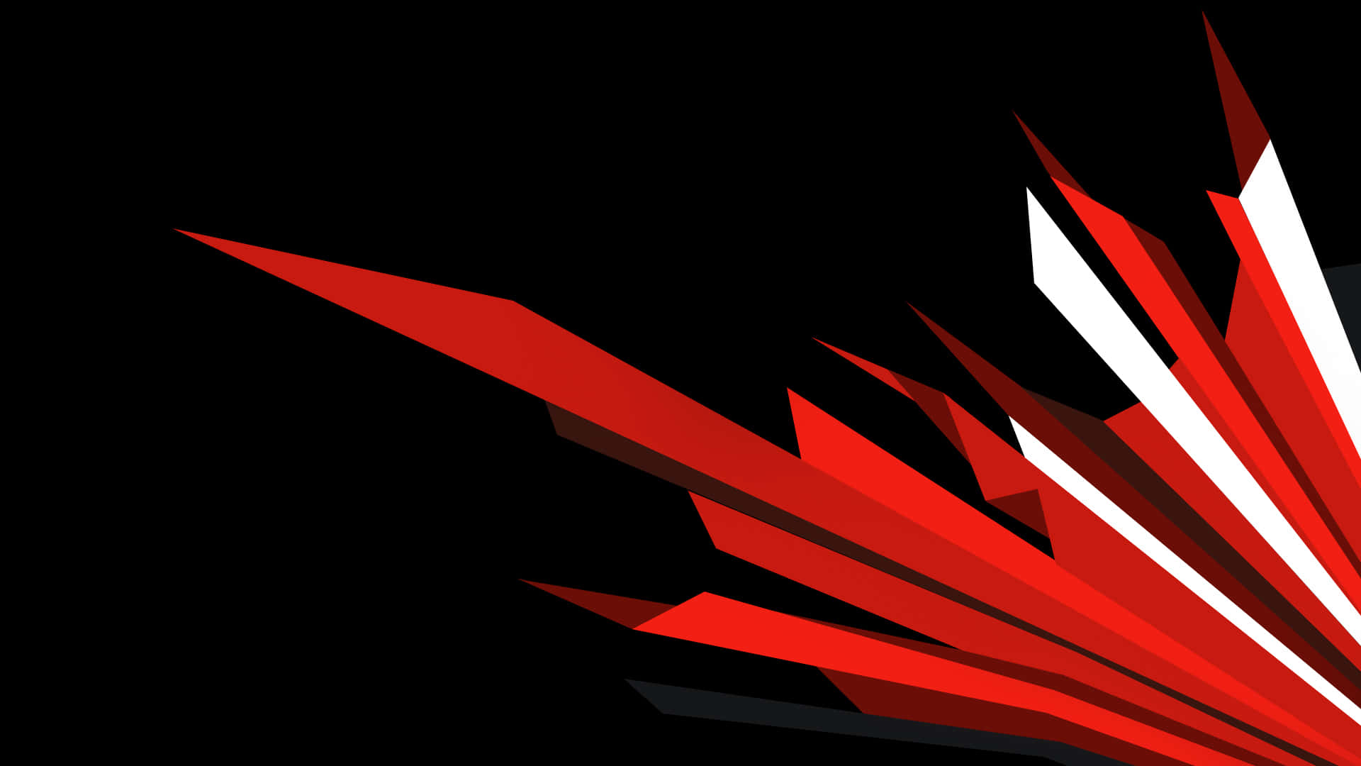 Red Gaming Abstract Origami Wallpaper
