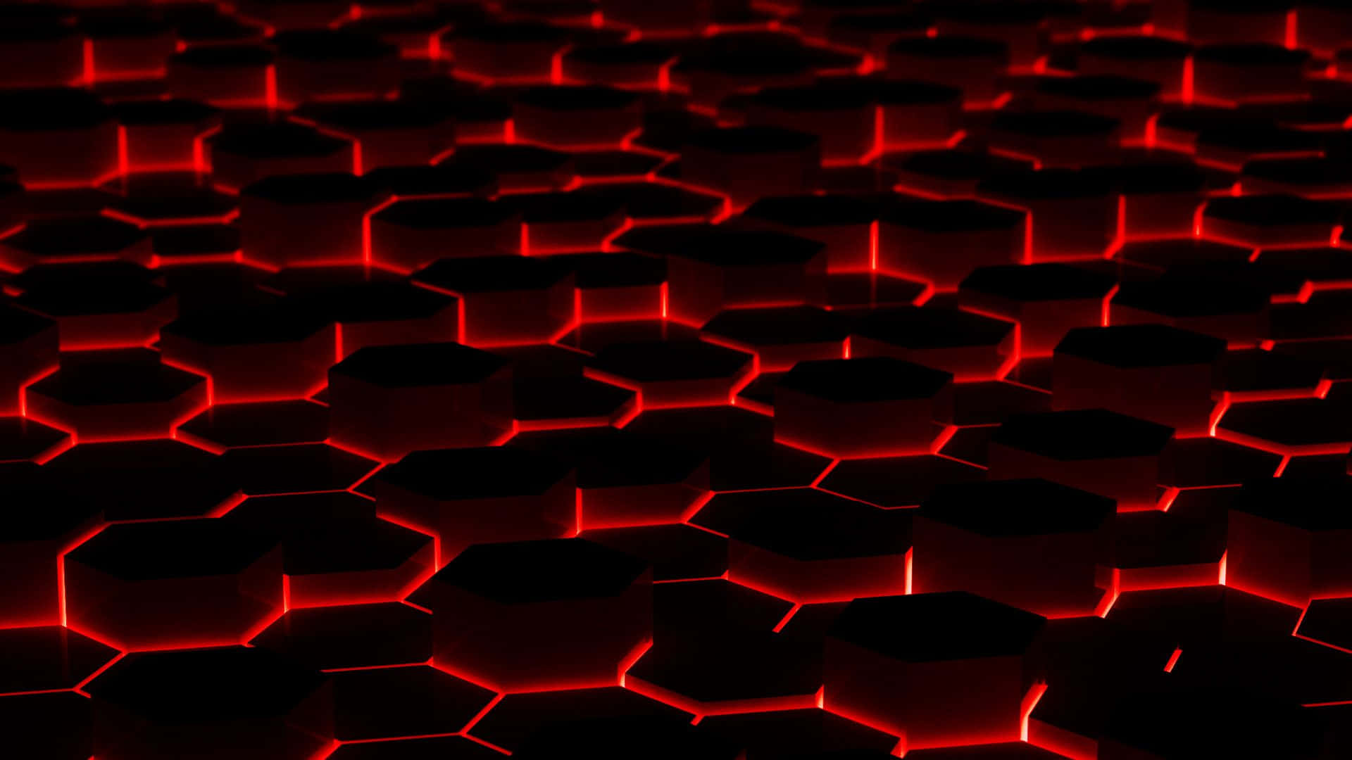 Red Gaming Hexagonal Shapes Wallpaper