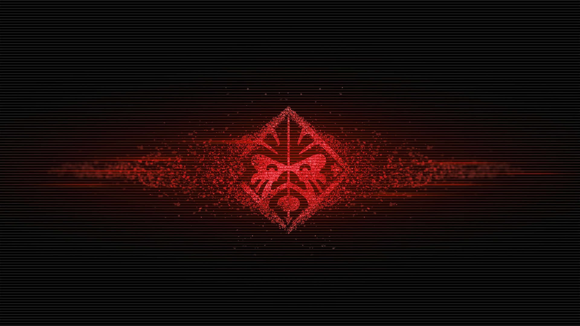 Red Gaming Disintegrating Logo Wallpaper