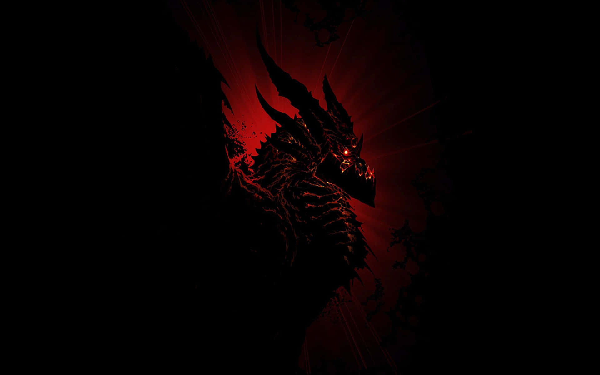 Red Gaming Dark Dragon Wallpaper