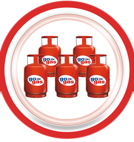 Red Gas Cylinders Branded PNG