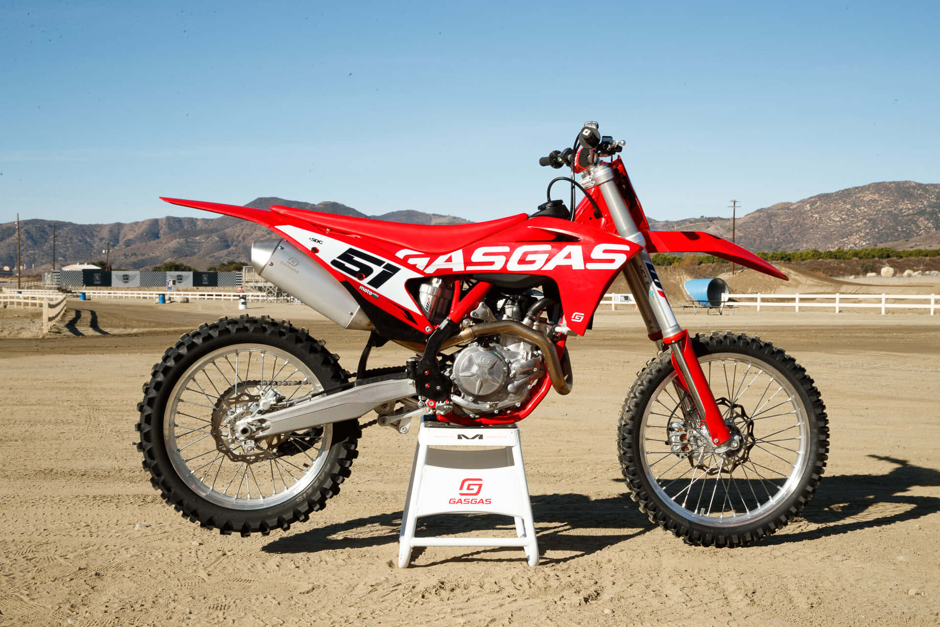 Red Gas Gas Motocross Bike Outdoor Wallpaper