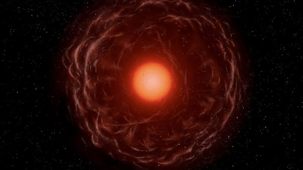 Red Giant Star Illuminating the Cosmos Wallpaper