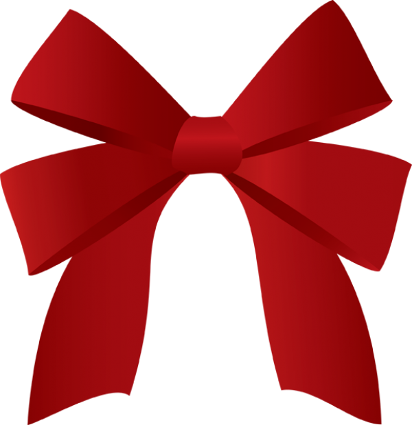 Red Gift Bow Graphic PNG