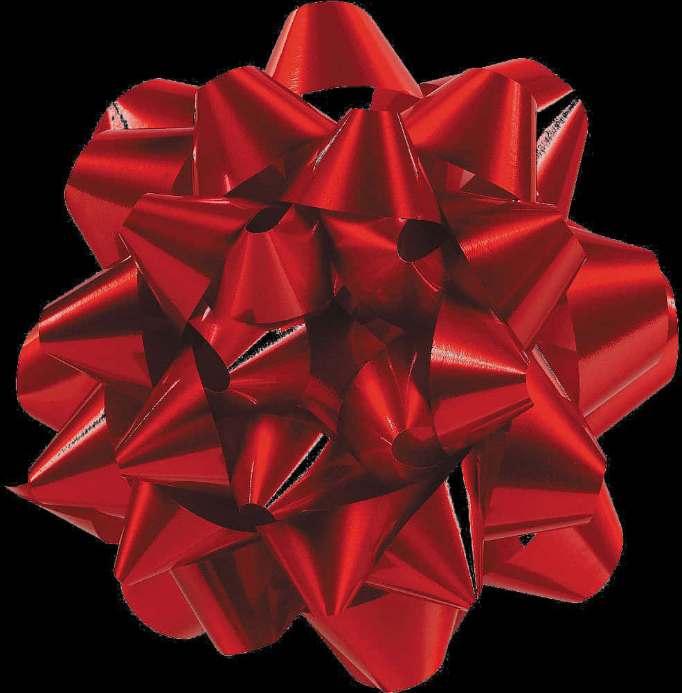 Red Gift Bow Isolated PNG