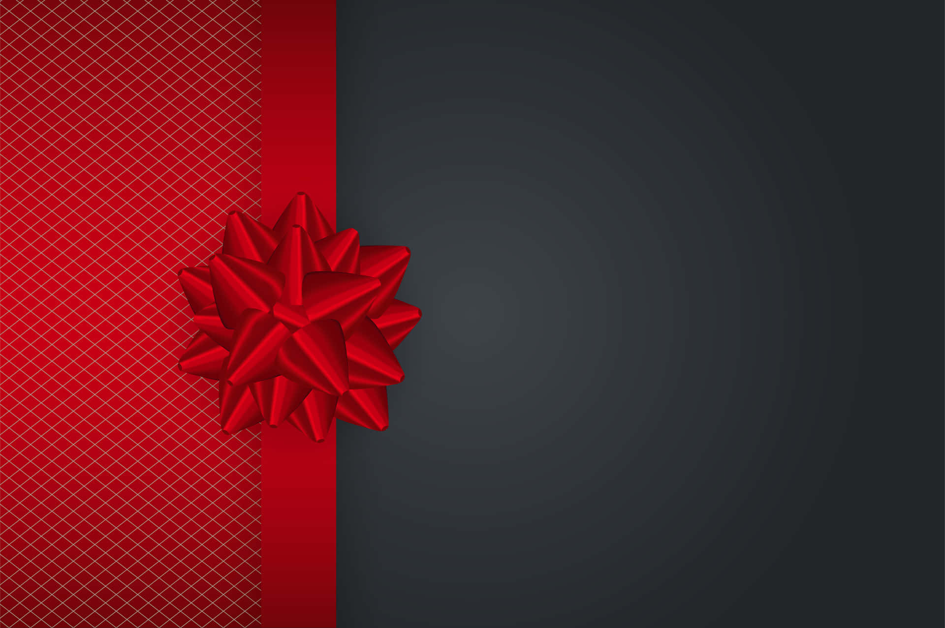 Red Gift Bowand Ribbon Texture Wallpaper