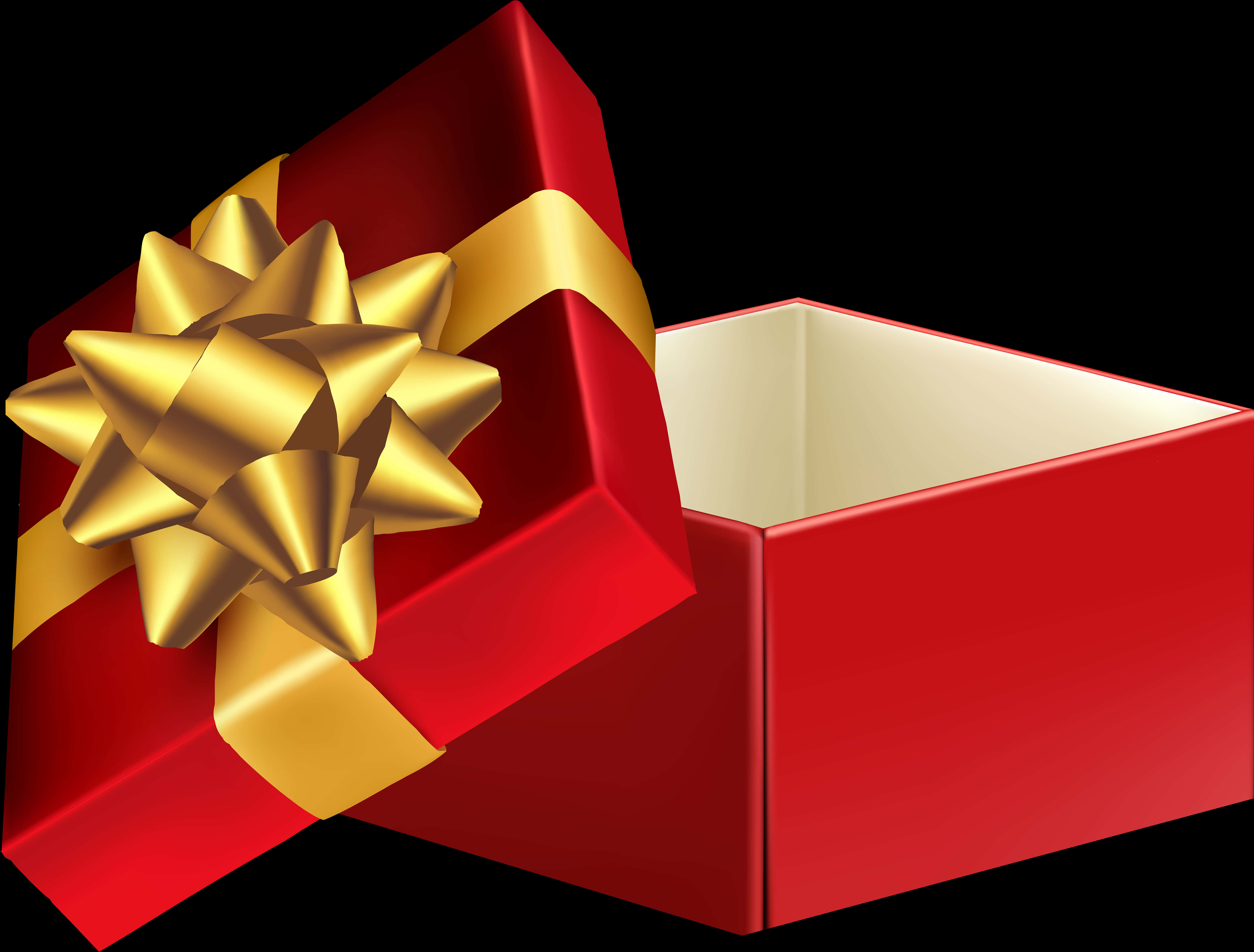 Red Gift Boxwith Golden Bow PNG