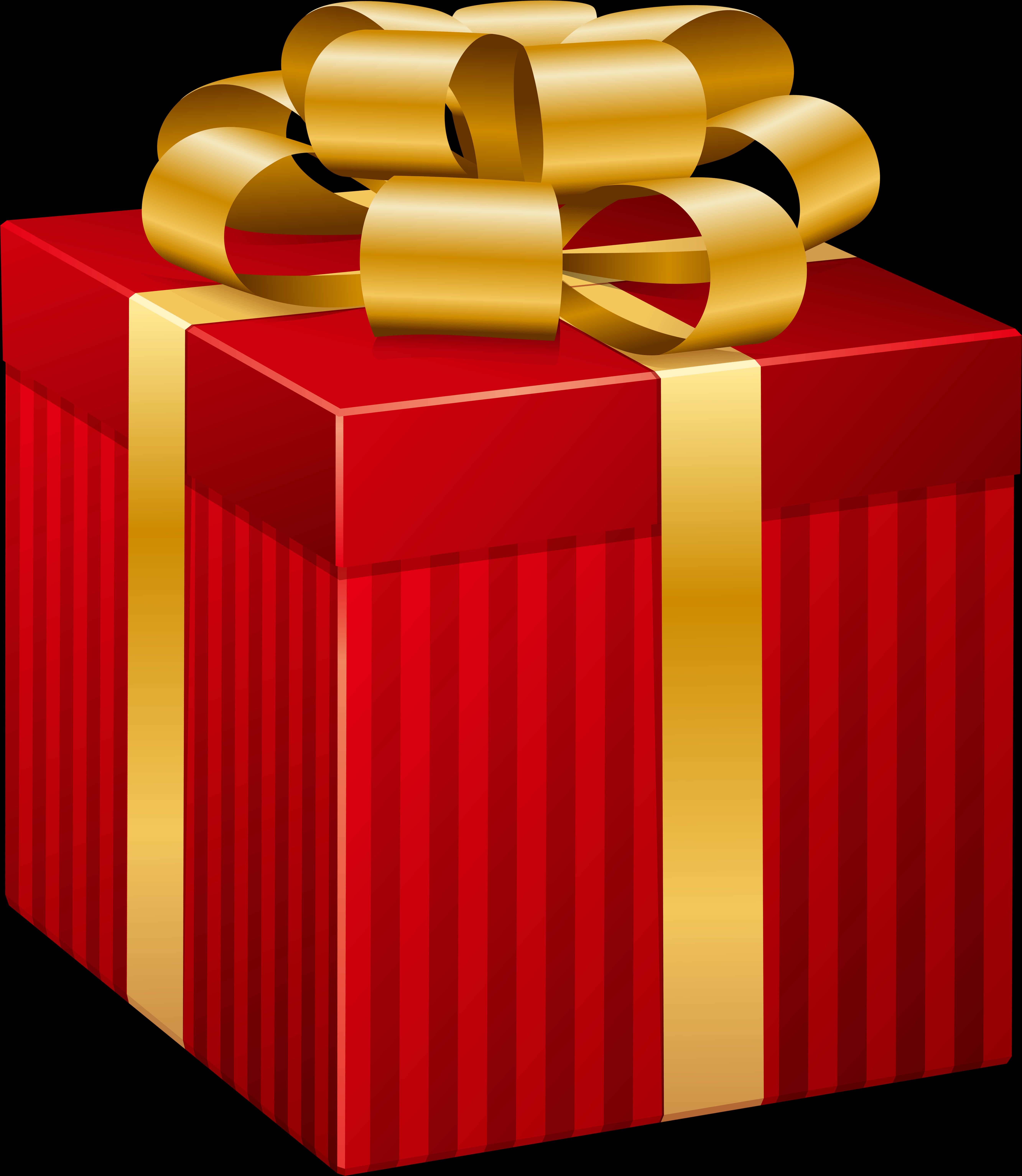 Red Gift Boxwith Golden Ribbon PNG