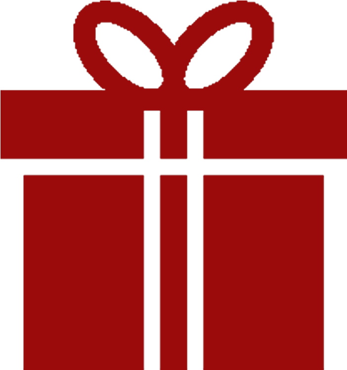 Red Gift Icon Simple Design PNG