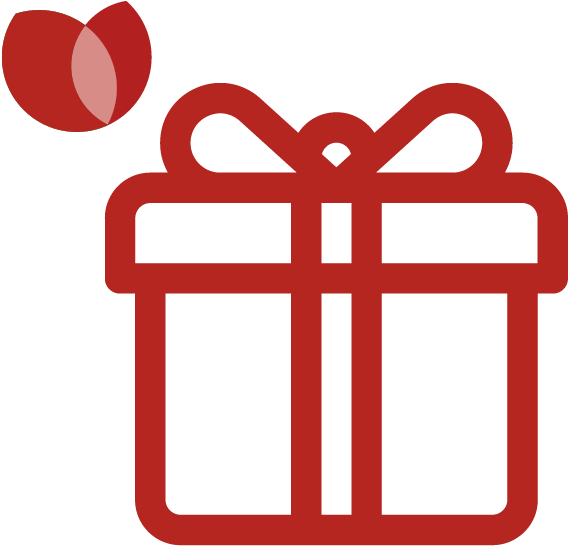 Red Gift Iconwith Heart Balloon PNG