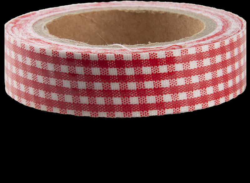 Red Gingham Washi Tape Roll PNG