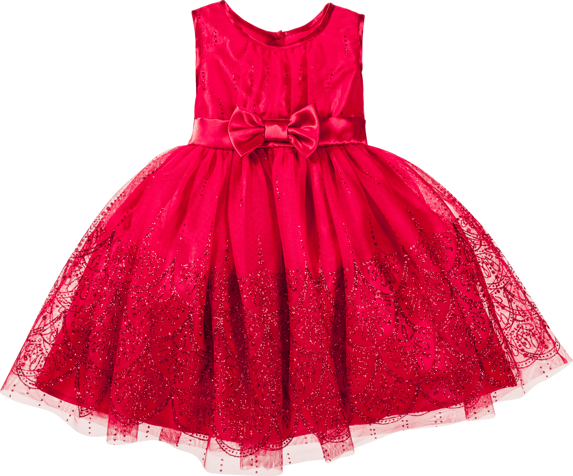 Red Girls Party Dress PNG