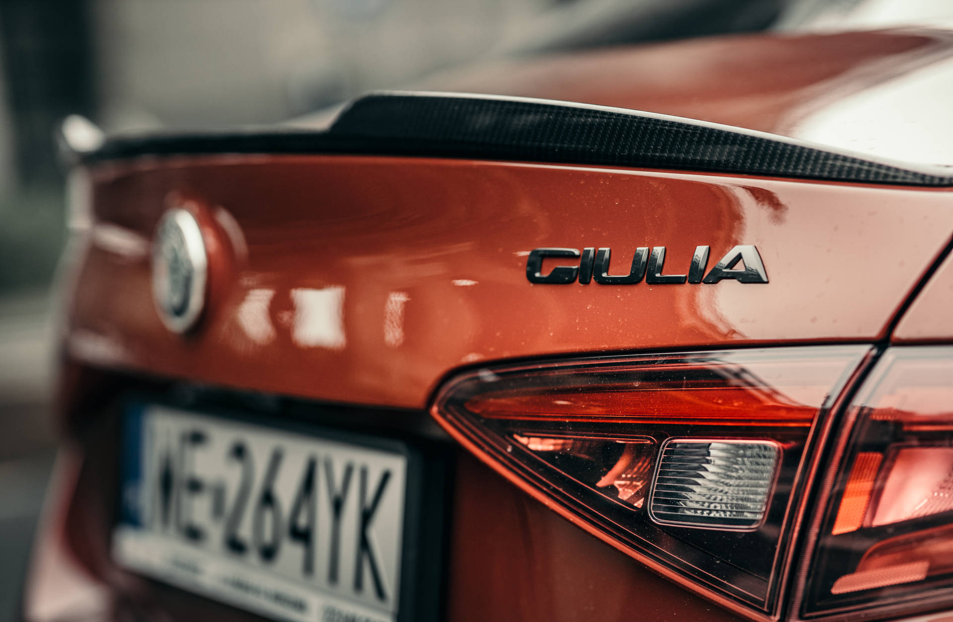 Red Alfa Romeo Giulia: Powerful and Luxurious Wallpaper