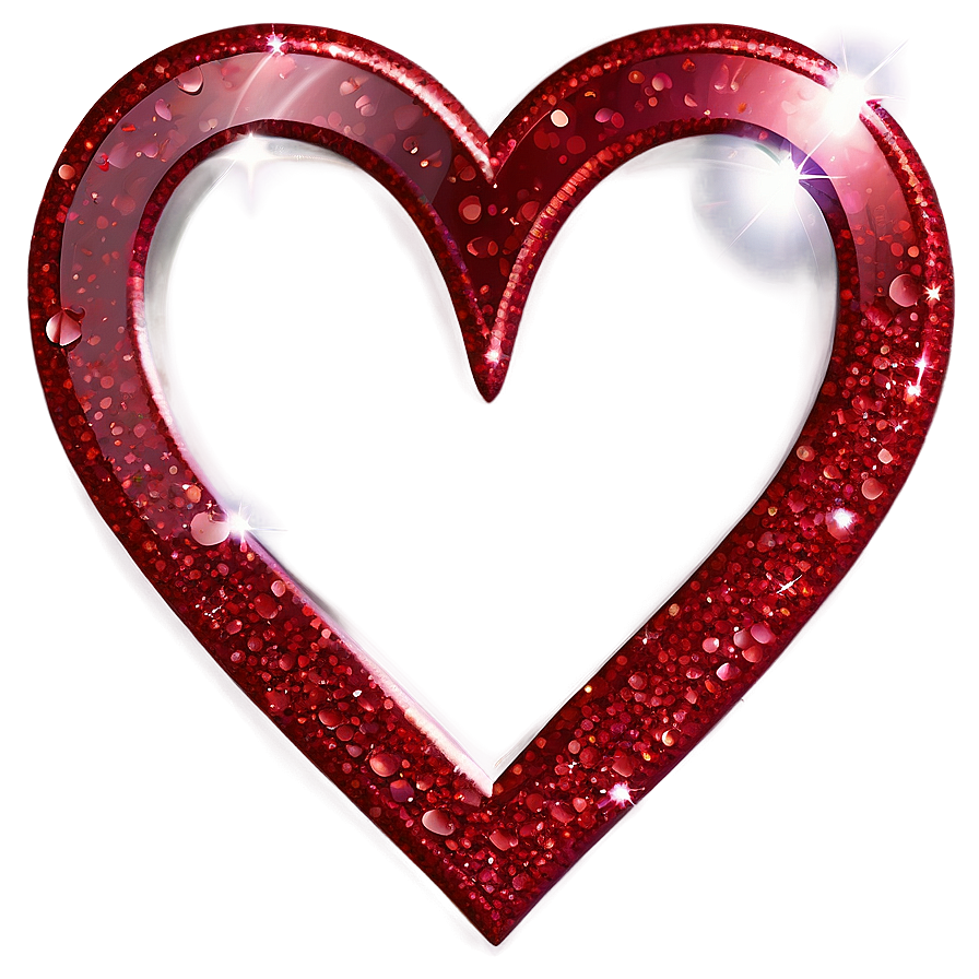 Red Glitter Heart Png Ywm69 PNG