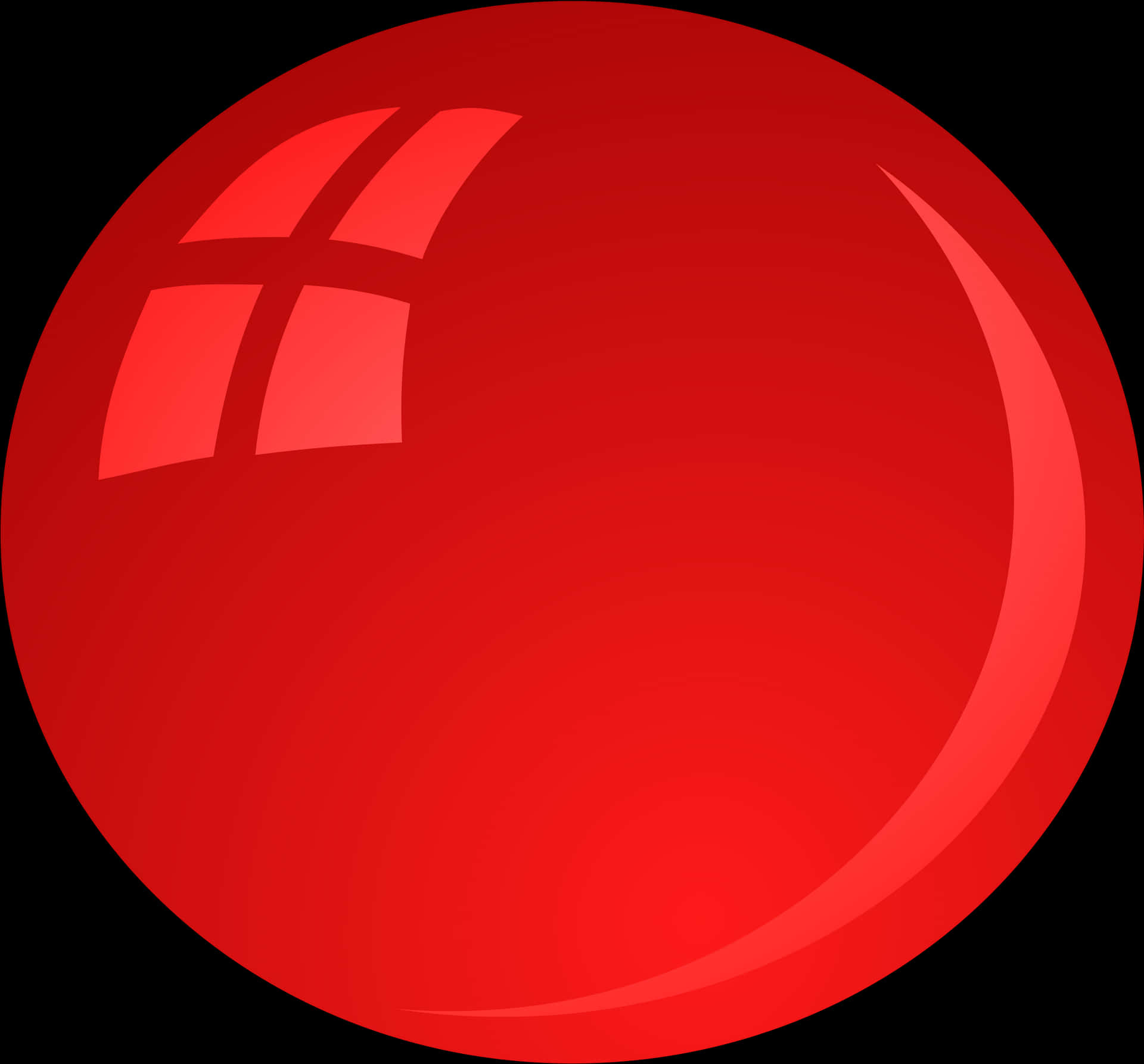 Red Glossy Bubble Graphic PNG