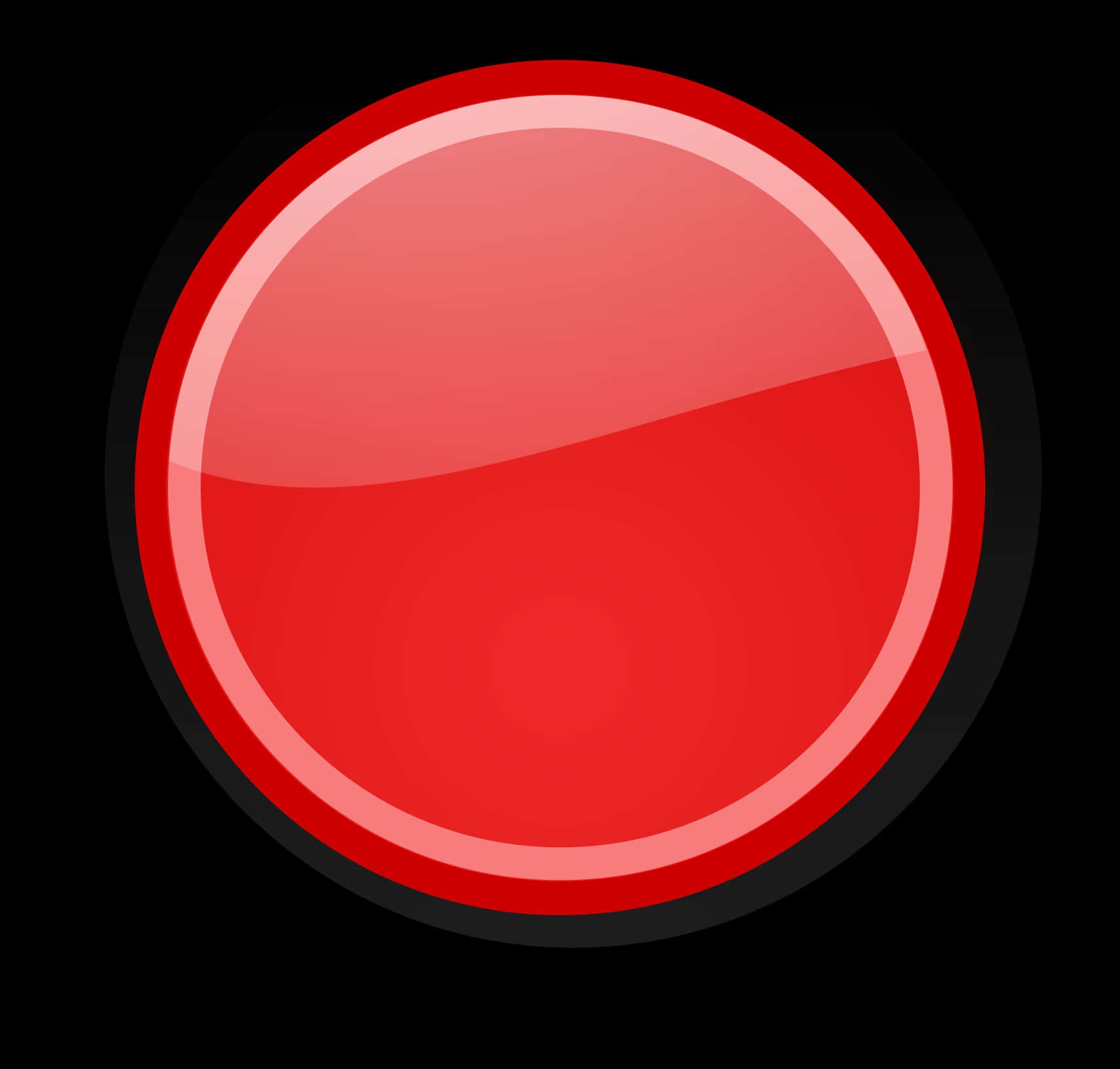 Red Glossy Button Graphic PNG