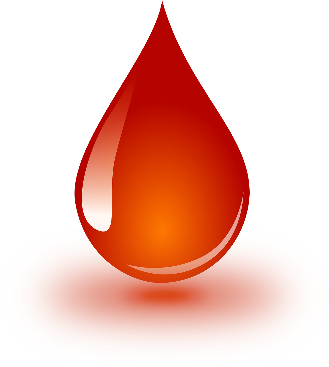 Red Glossy Drop Illustration PNG
