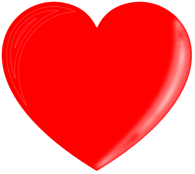 Red Glossy Heart Graphic PNG