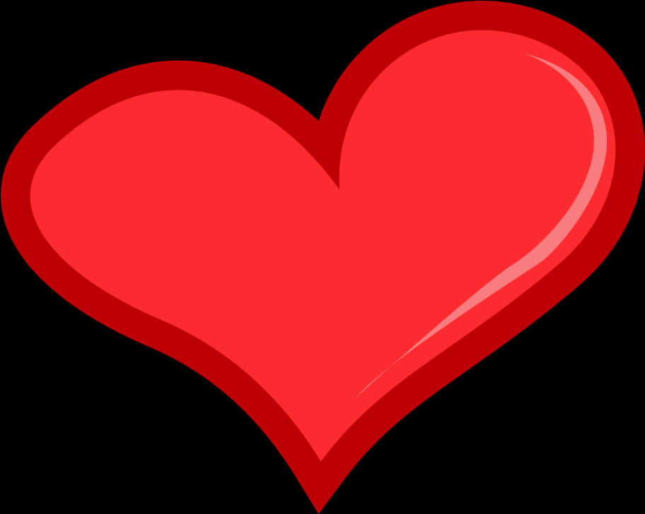 Red Glossy Heart Transparent Background PNG