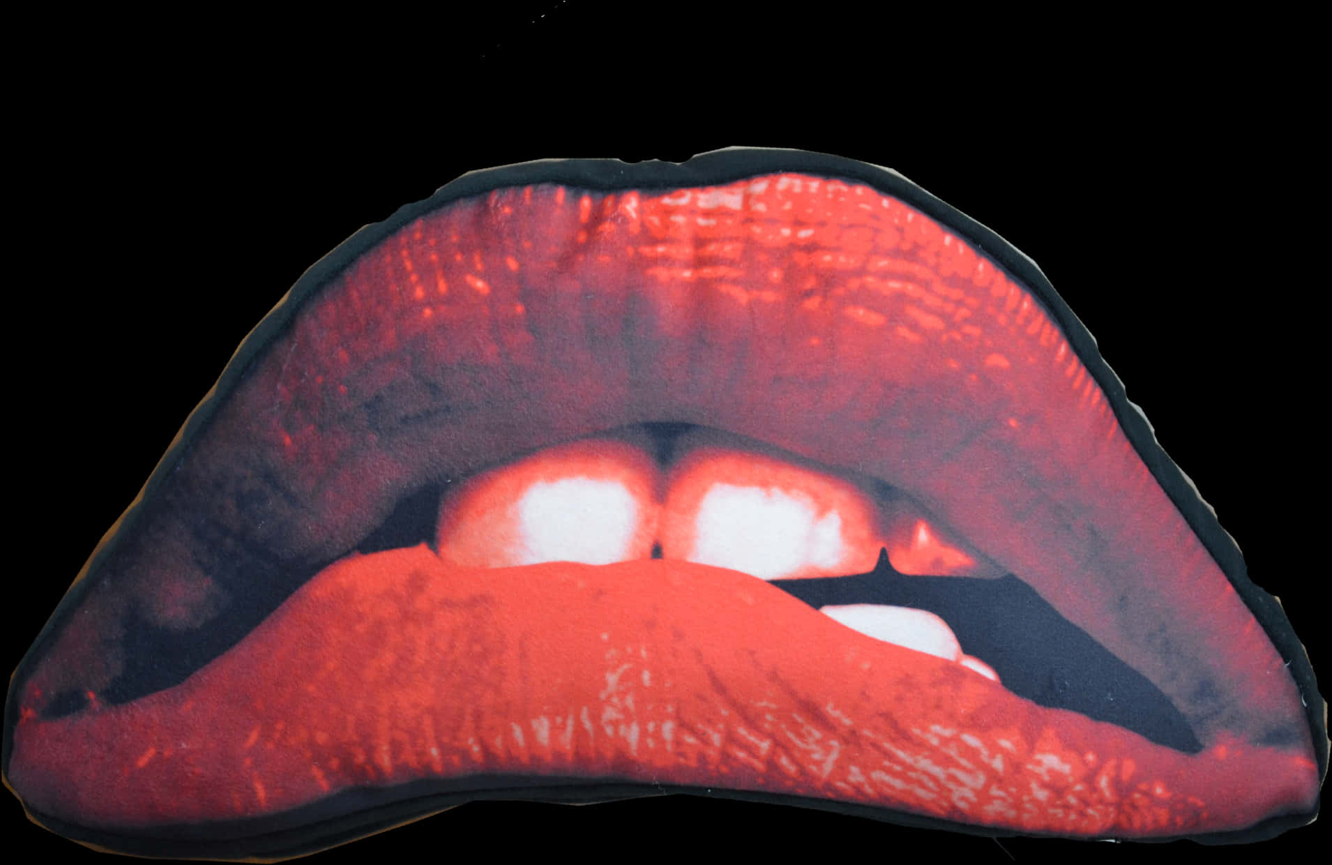 Red Glossy Lips Closeup PNG