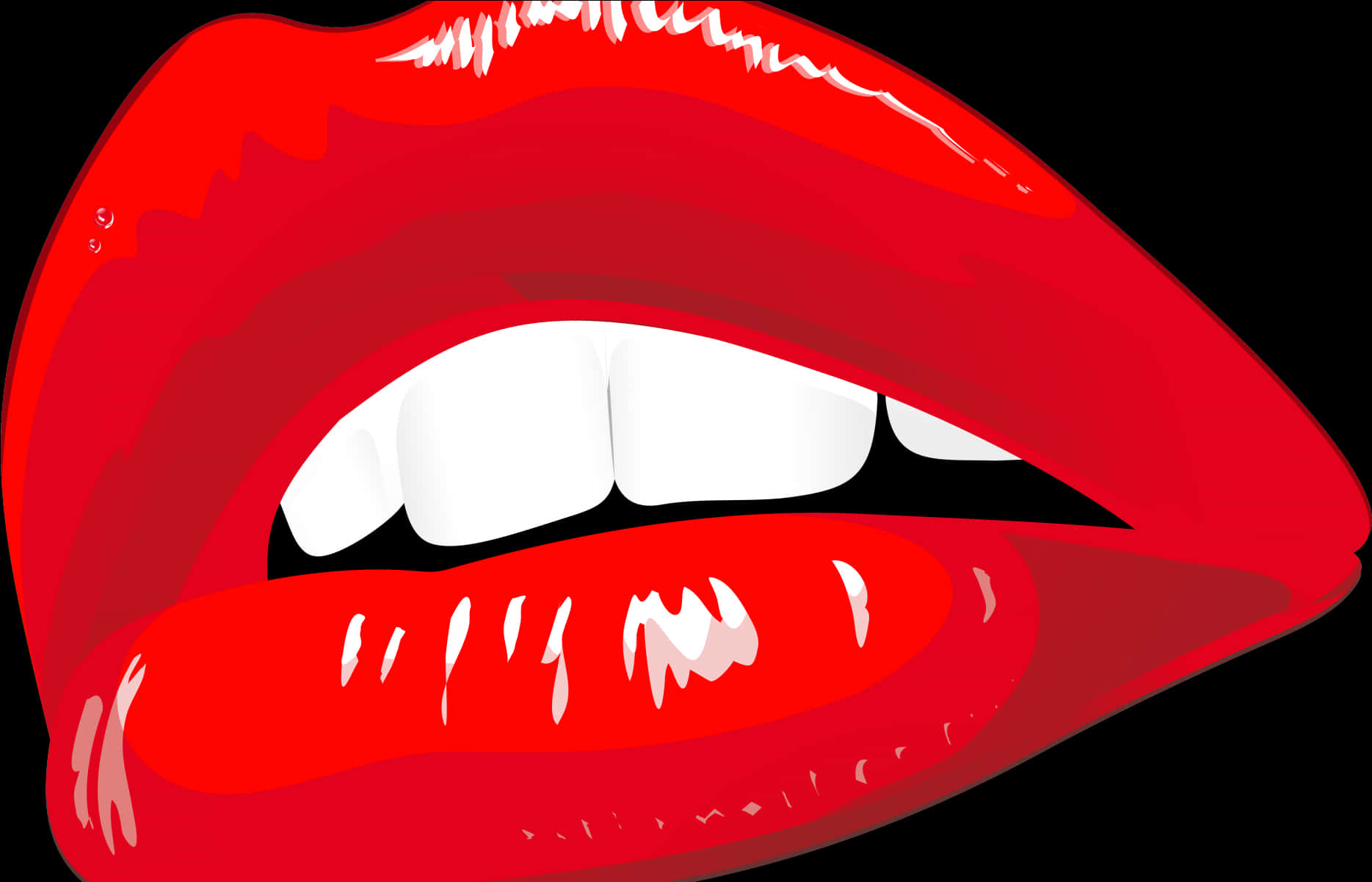 Download Red Glossy Lips Illustration | Wallpapers.com