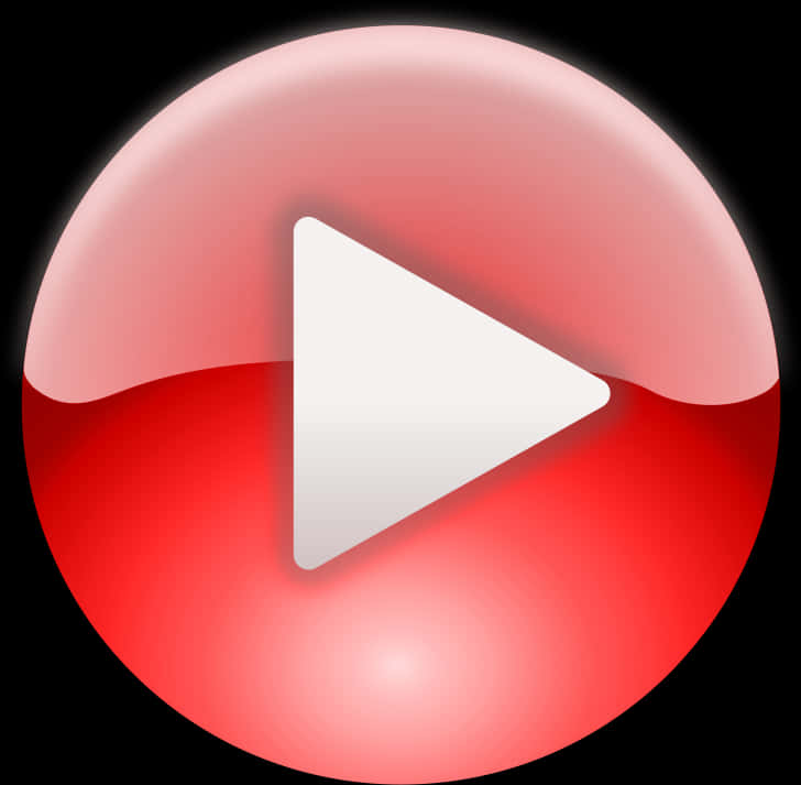 Red Glossy Play Button PNG