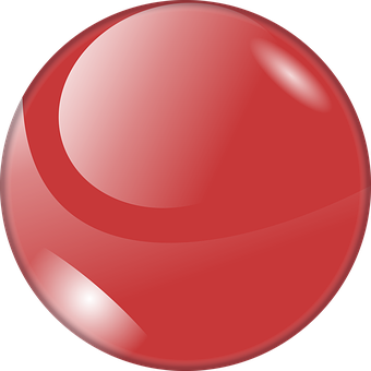 Red Glossy Sphere Icon PNG