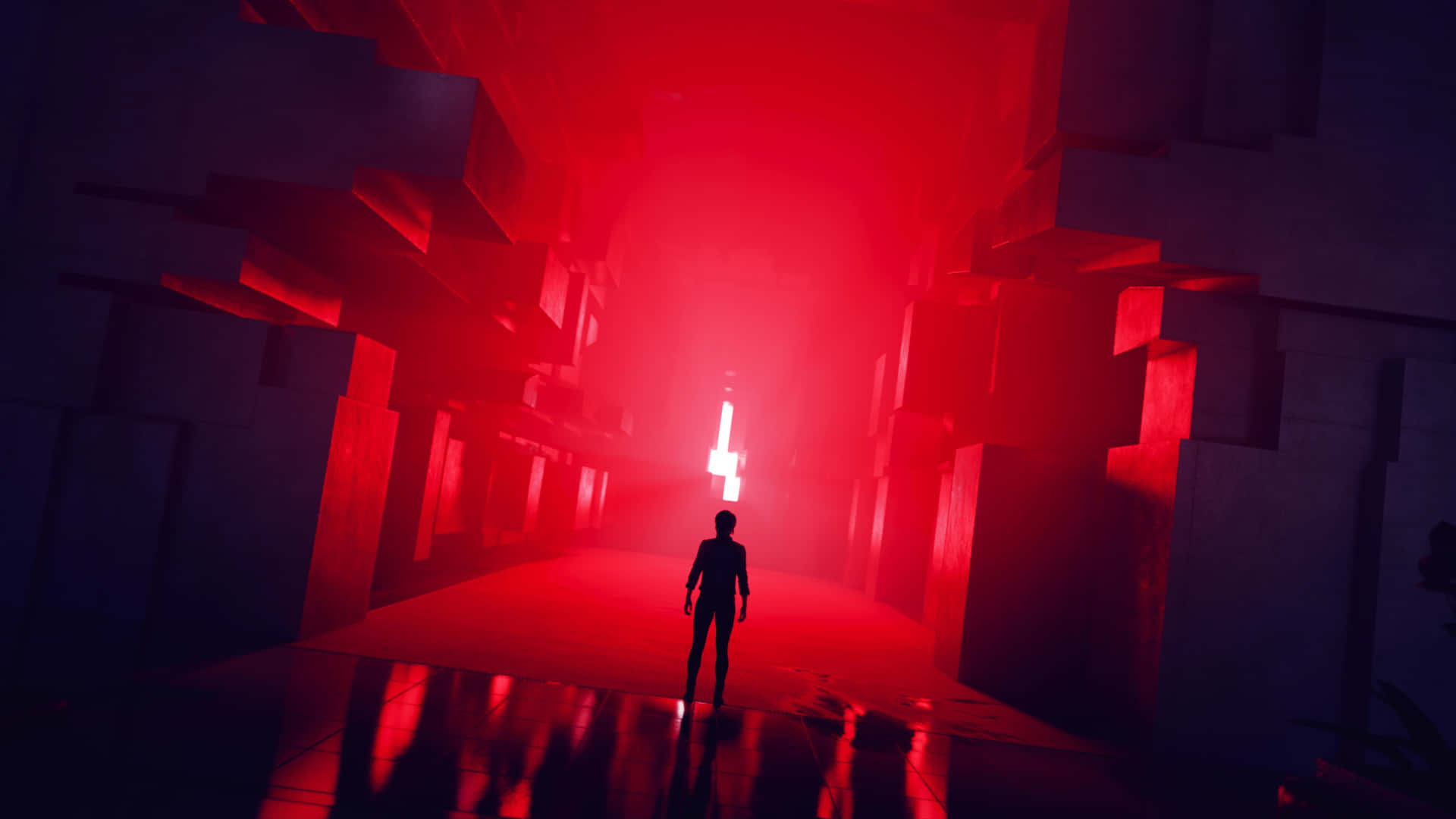 Red_ Glow_ Mysterious_ Figure Wallpaper