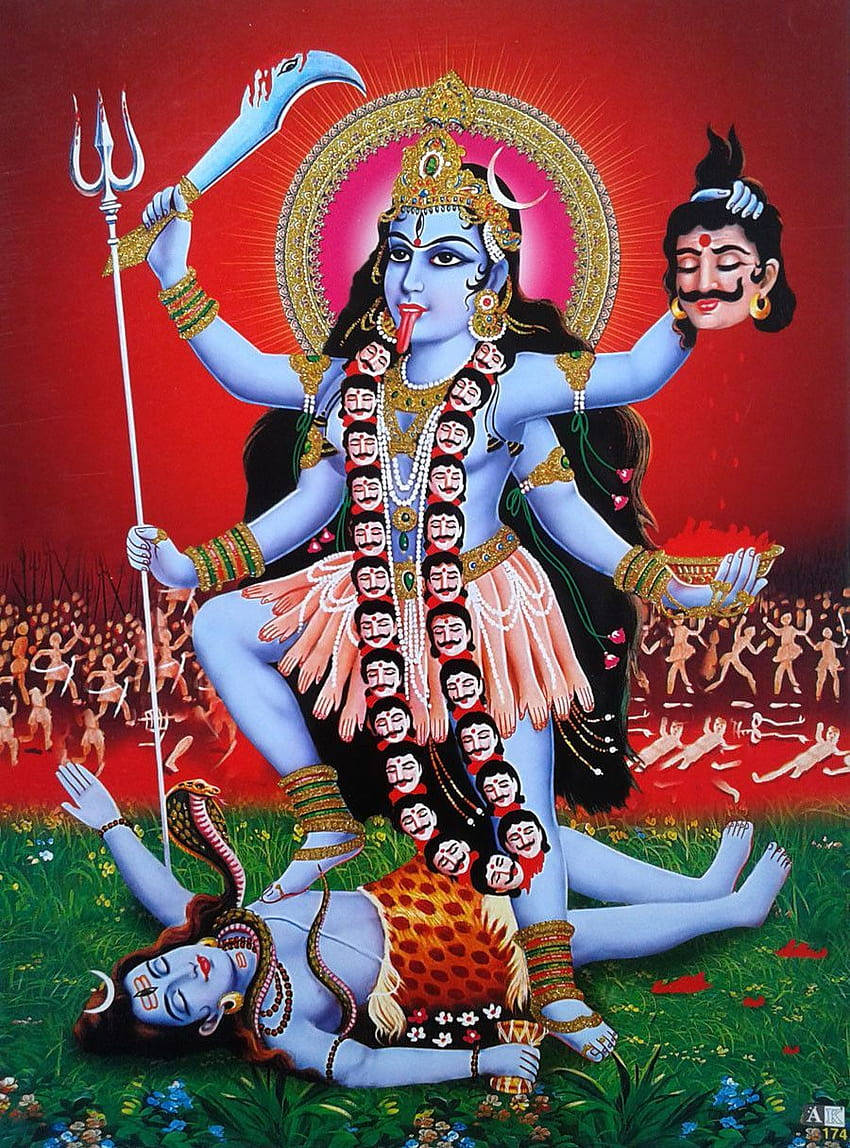 Red Goddess Kali Poster Wallpaper