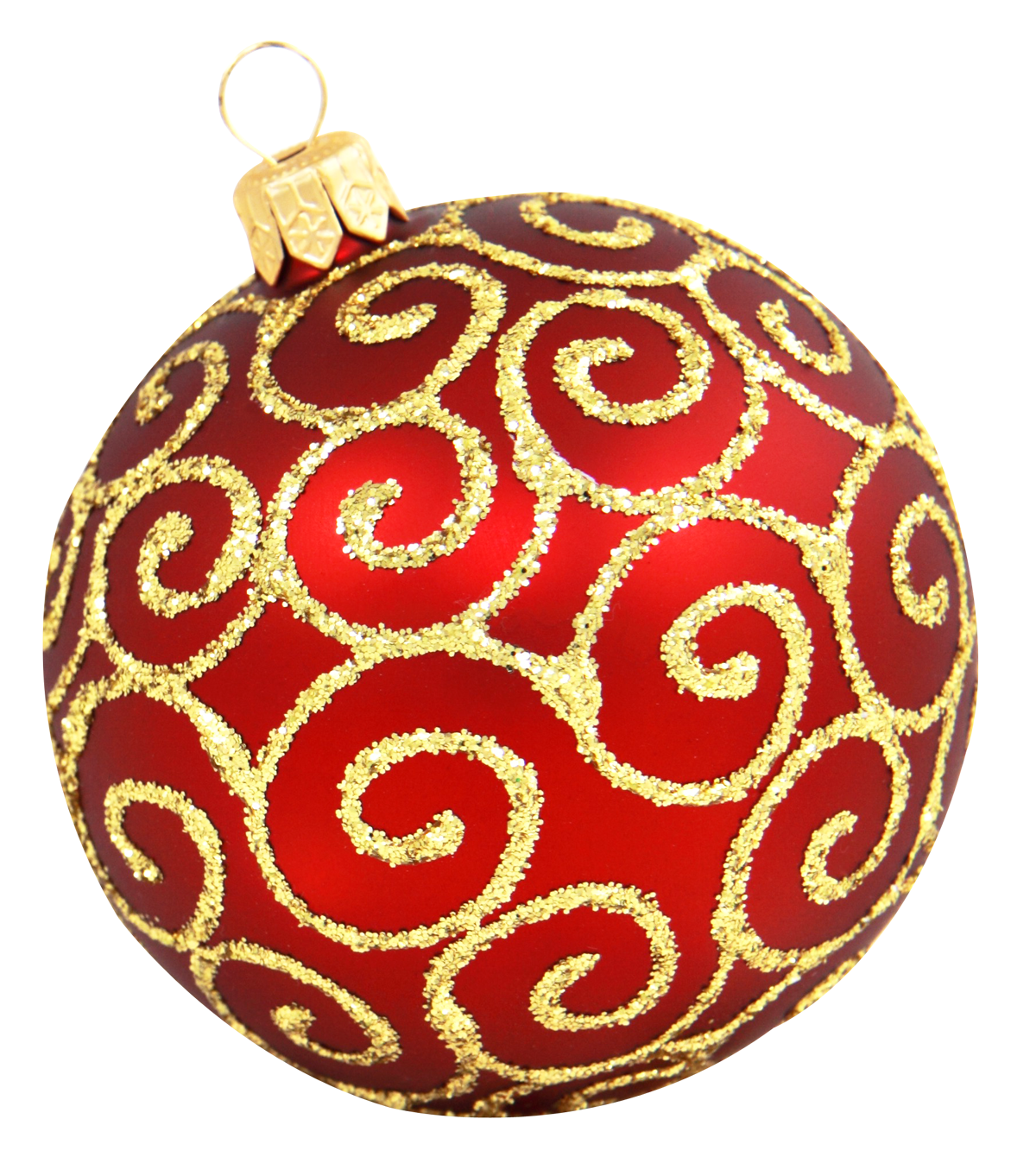 Red Gold Christmas Ornament PNG