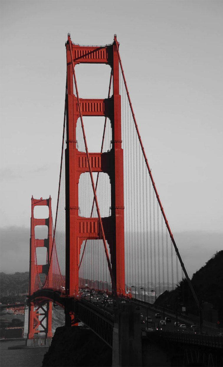 Red Golden Gate Bridge San Francisco Iphone Wallpaper