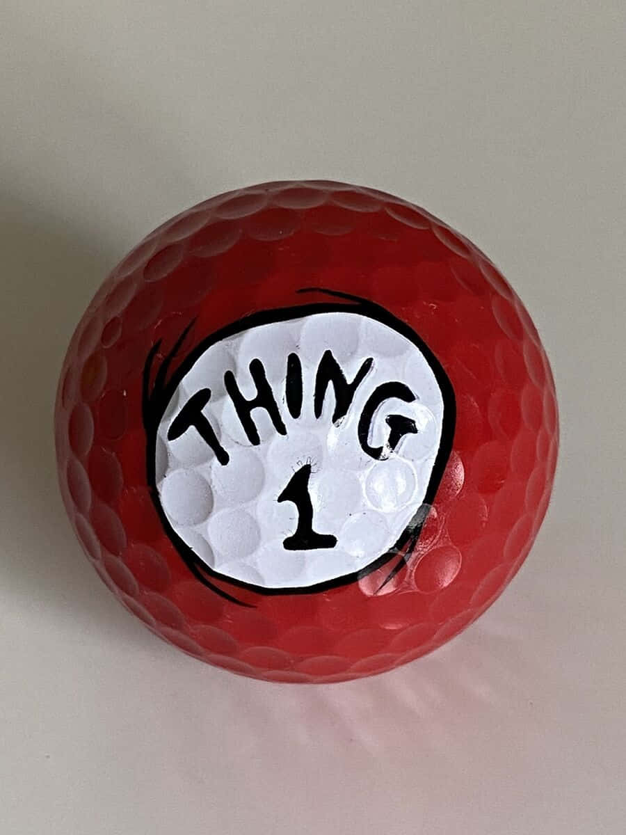 Rode Golfbal Ding 1 Achtergrond