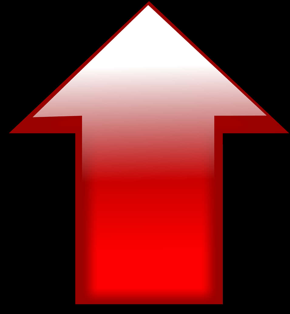 Red Gradient Arrow Upward PNG