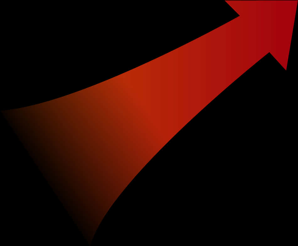 Red Gradient Arrowon Black Background PNG