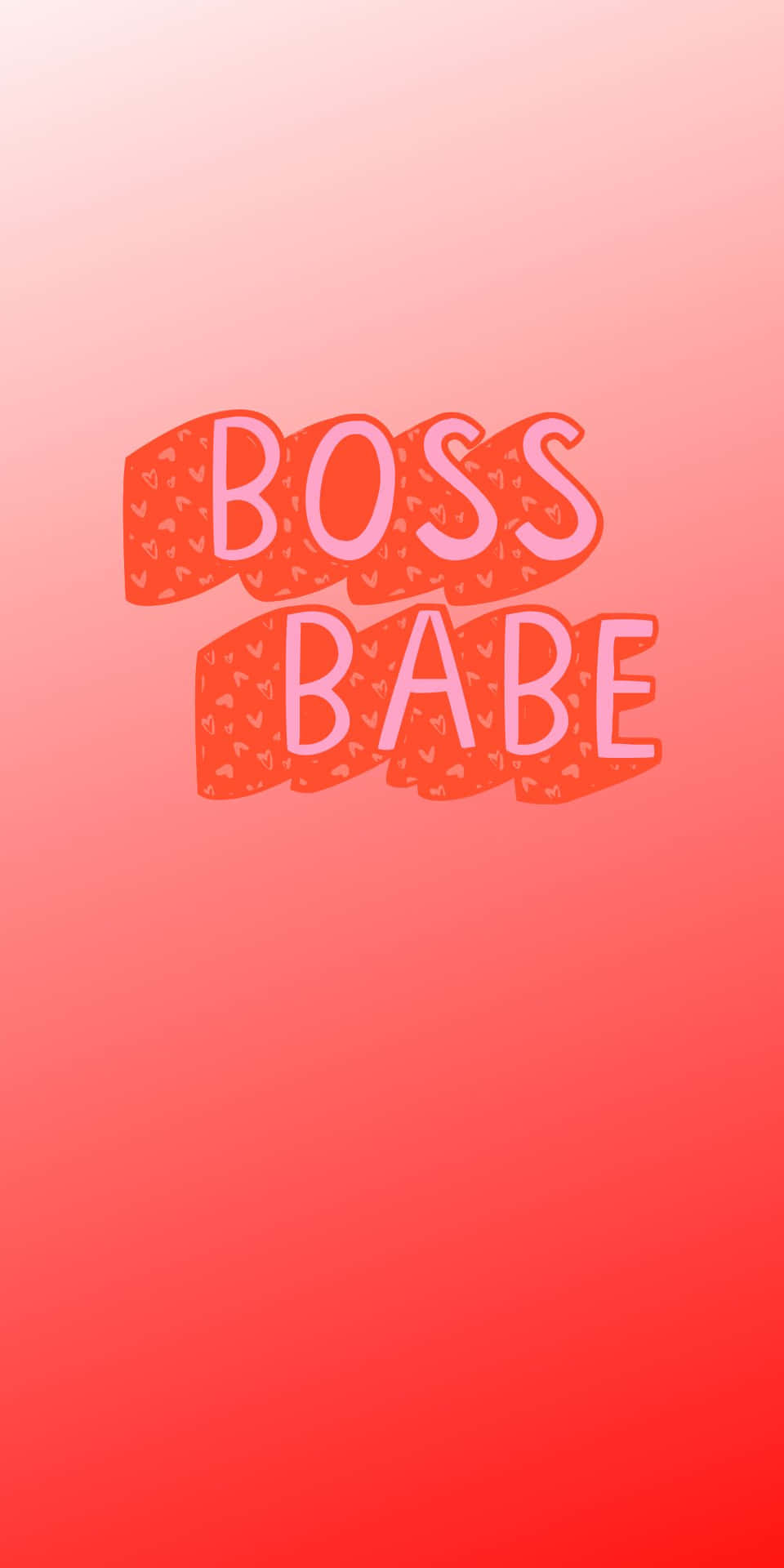 Boss Babe Typography Red Gradient Background